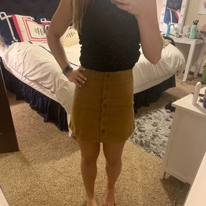 MOD boutique corduroy button up skirt